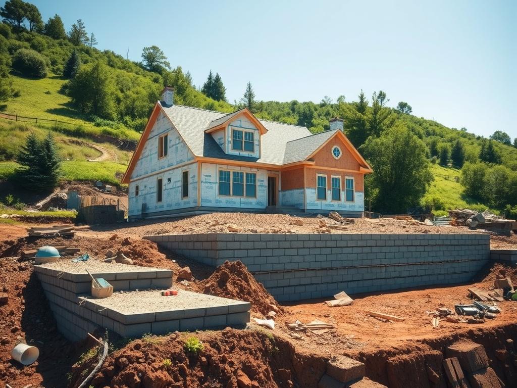 Fundamenty domu na działce ze spadkiem: wybór, przygotowanie terenu i zabezpieczenia przed osiadaniem oraz wilgocią