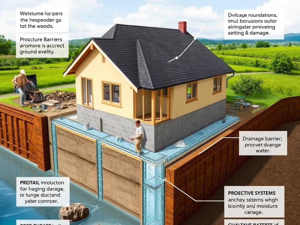 Fundamenty domu przy wysokim poziomie wód gruntowych: jak zaprojektować i zabezpieczyć konstrukcję przed wilgocią i osiadaniem